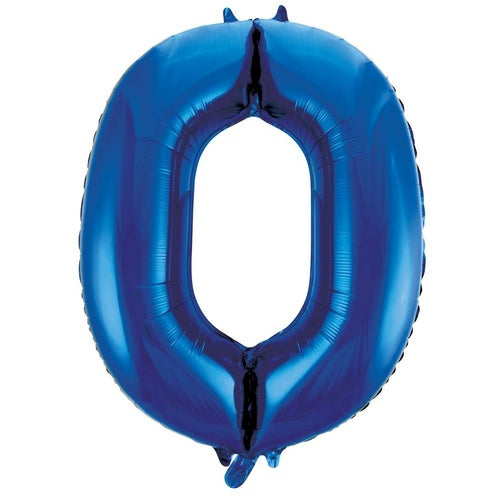 Blue Helium Number Balloon