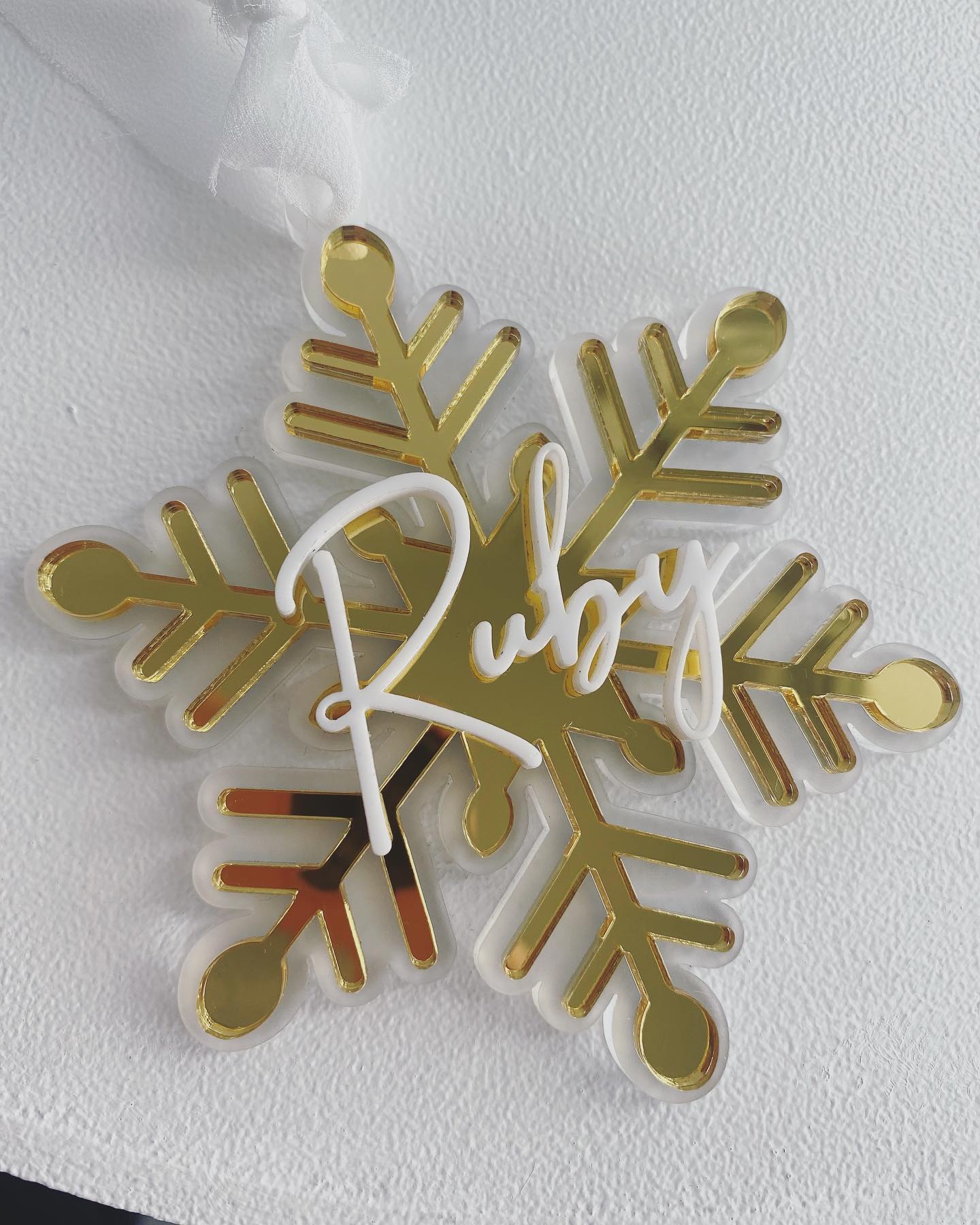 Personalised Triple Layer Snowflake Ornament