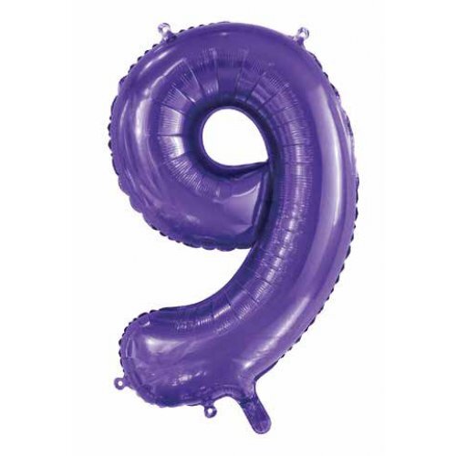 Purple Helium Number Balloon