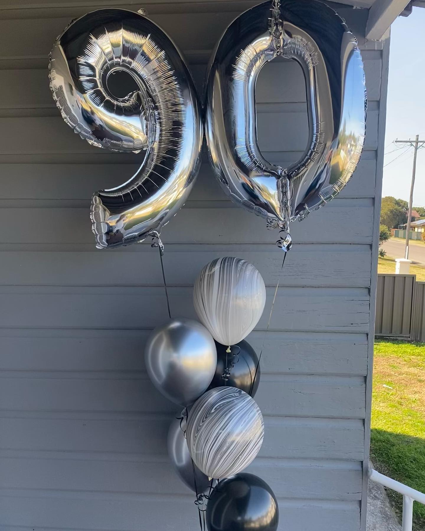 Two Silver Foil Number Bouquet