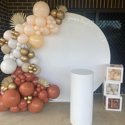 White Round Backdrop