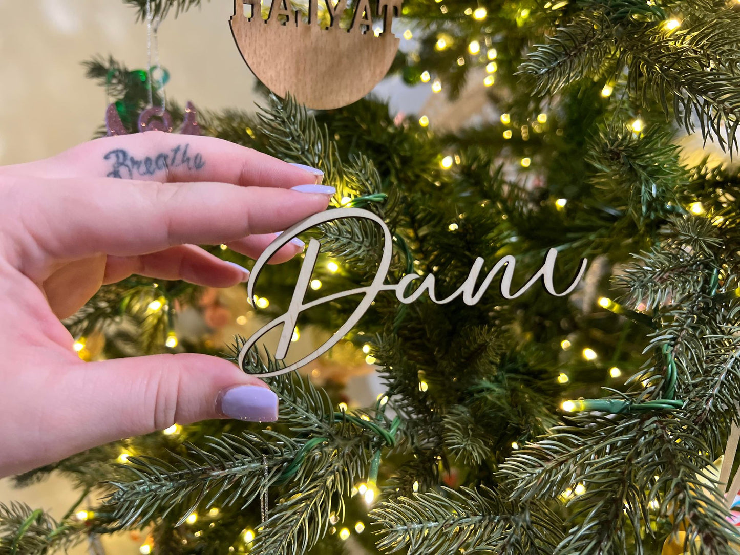 Wooden Name Place Tag