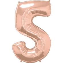 Rose Gold Helium Number Balloon